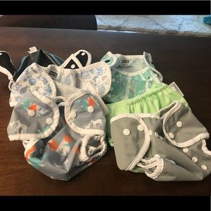 Cloth diaper covers 6 thirsties/flip cute EUC!!